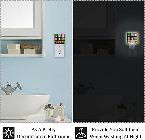 Buddy Dog Plug In Night Light Auto Dimmable LED Night Light, Nightlights สว่างสำหรับเด็กห้องนอนห้องนอนห้องน้ำ