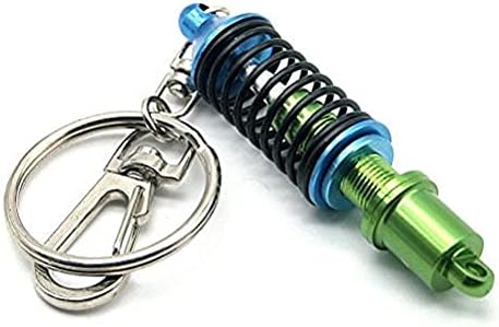 Waterwood Creative Auto Part Model Tein Coilover โช้ควุฒิการดูดซับพวงกุญแจแหวนวงแหวนวงแหวนสีเขียวและสีดำและสีน้ำเงิน