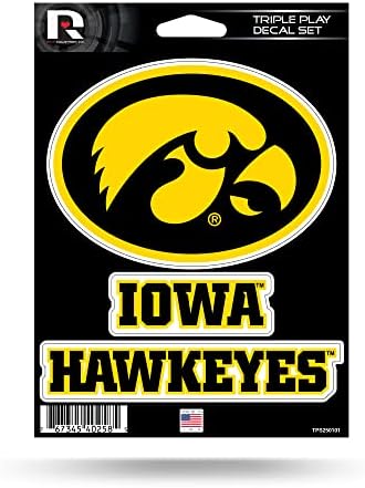 Rico Industries NCAA Iowa Hawkeyes สามเล่นชุด 5 x 7
