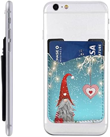 คริสมาสต์ GNOME FHONE CARD CARD PU PU IDE CREDED ID CASE CASE POUCH POUCH 3M แขนกาวสำหรับสมาร์ทโฟนทั้งหมด