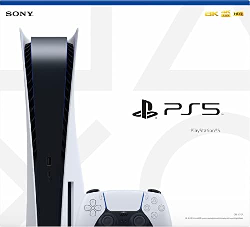 PlayStation 5 Disc Version คอนโซล PS5 - คอนโทรลเลอร์เพิ่มเติม, เกม 4K -TV, เอาต์พุต 120Hz 8K, 16GB GDDR6, 825GB