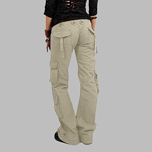 กางเกงสินค้าสีเขียว Zlovhe สำหรับผู้หญิงกางเกงขายาวของผู้หญิงที่มีกระเป๋ากางเกงขากว้างกางเกงกางเกงขายาวกางเกงขายาว