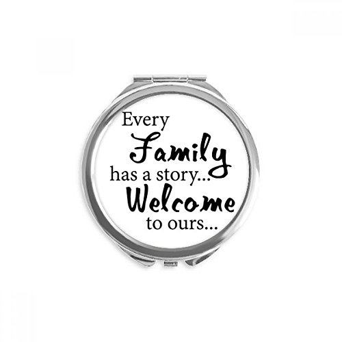 Faly Story Quote Hand Compact Mirror Round Round Portable Pocket Glass